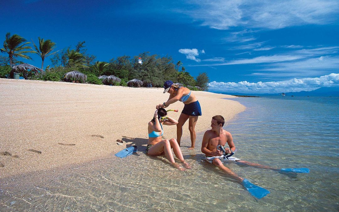 Snorkelling instruction at Low Isles