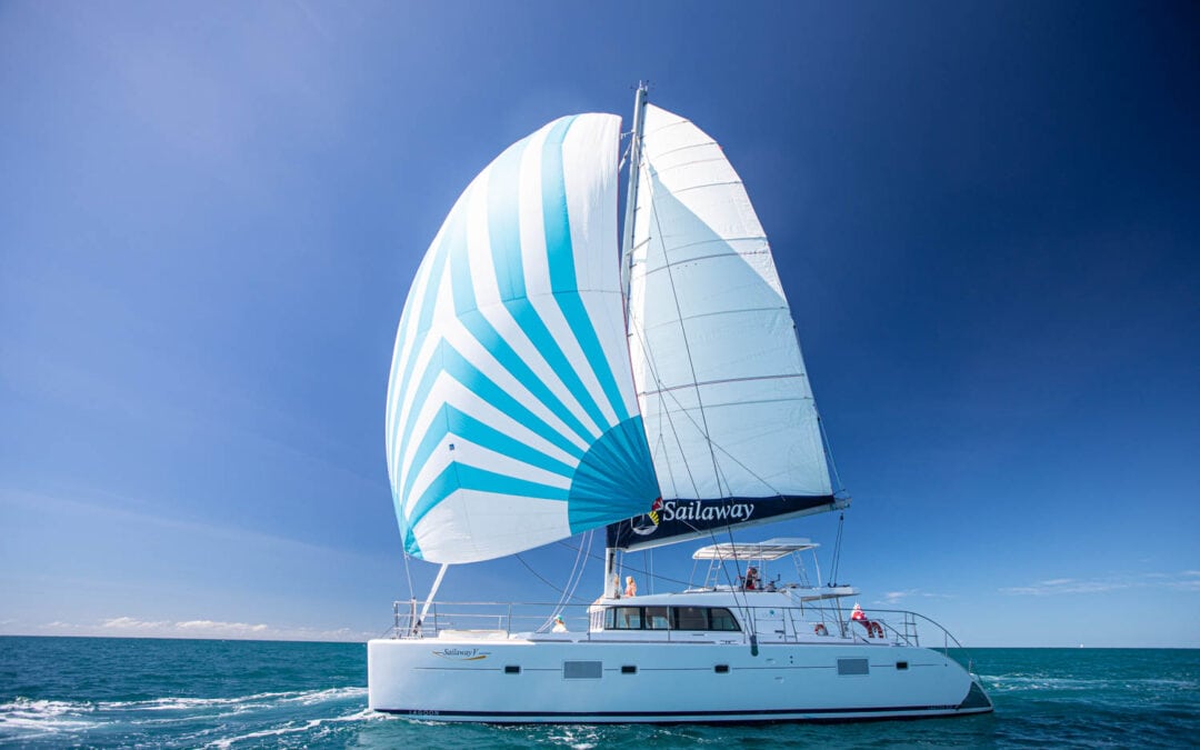 Sailaway V sailing Port Douglas Blue Gennaker