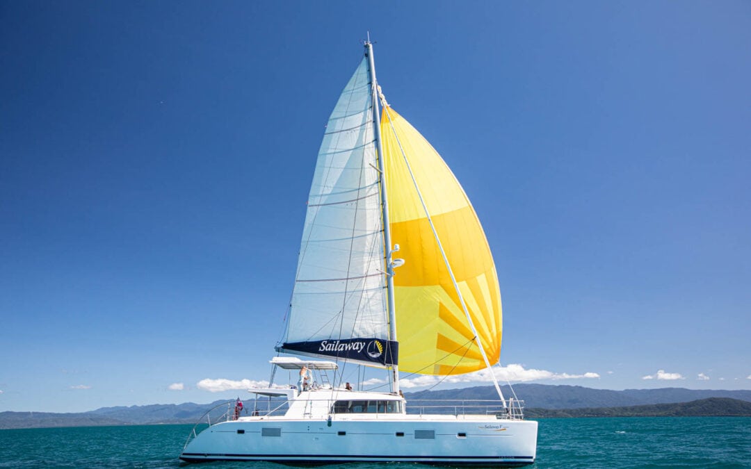 Sailaway V Sailing Port Douglas with Yellow Spinnaker
